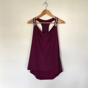 White House Black Market Detailed Racerback Top